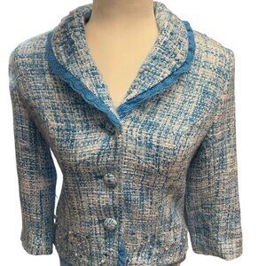 Spenser Jeremy BlueTweed Jacket Blazer Size 4